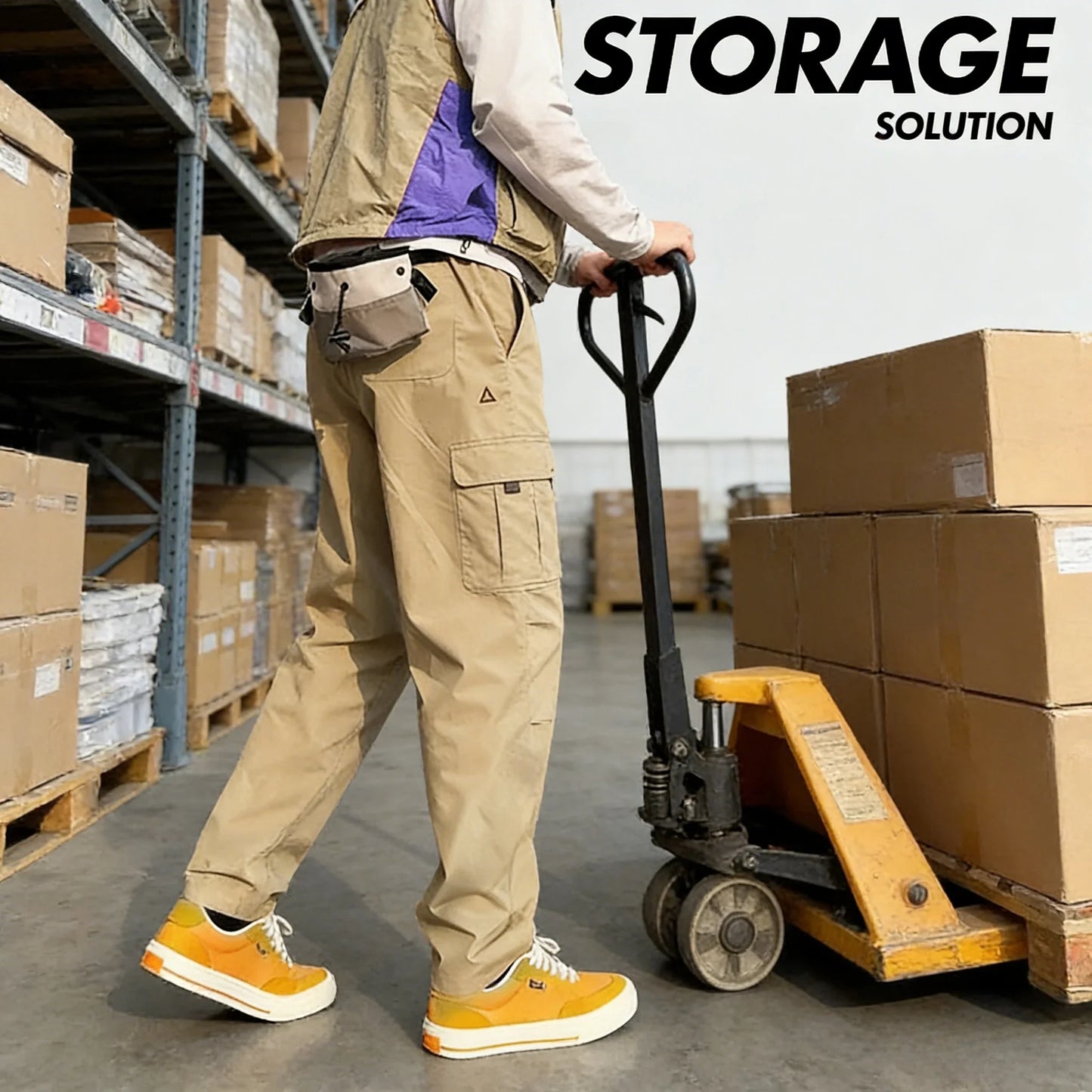 1 Piece New Summer Functional Quick Dry Loose Tapered Casual Pants American Style Cargo Pants