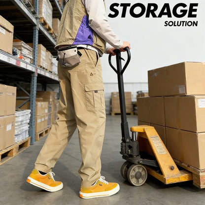 1 Piece New Summer Functional Quick Dry Loose Tapered Casual Pants American Style Cargo Pants