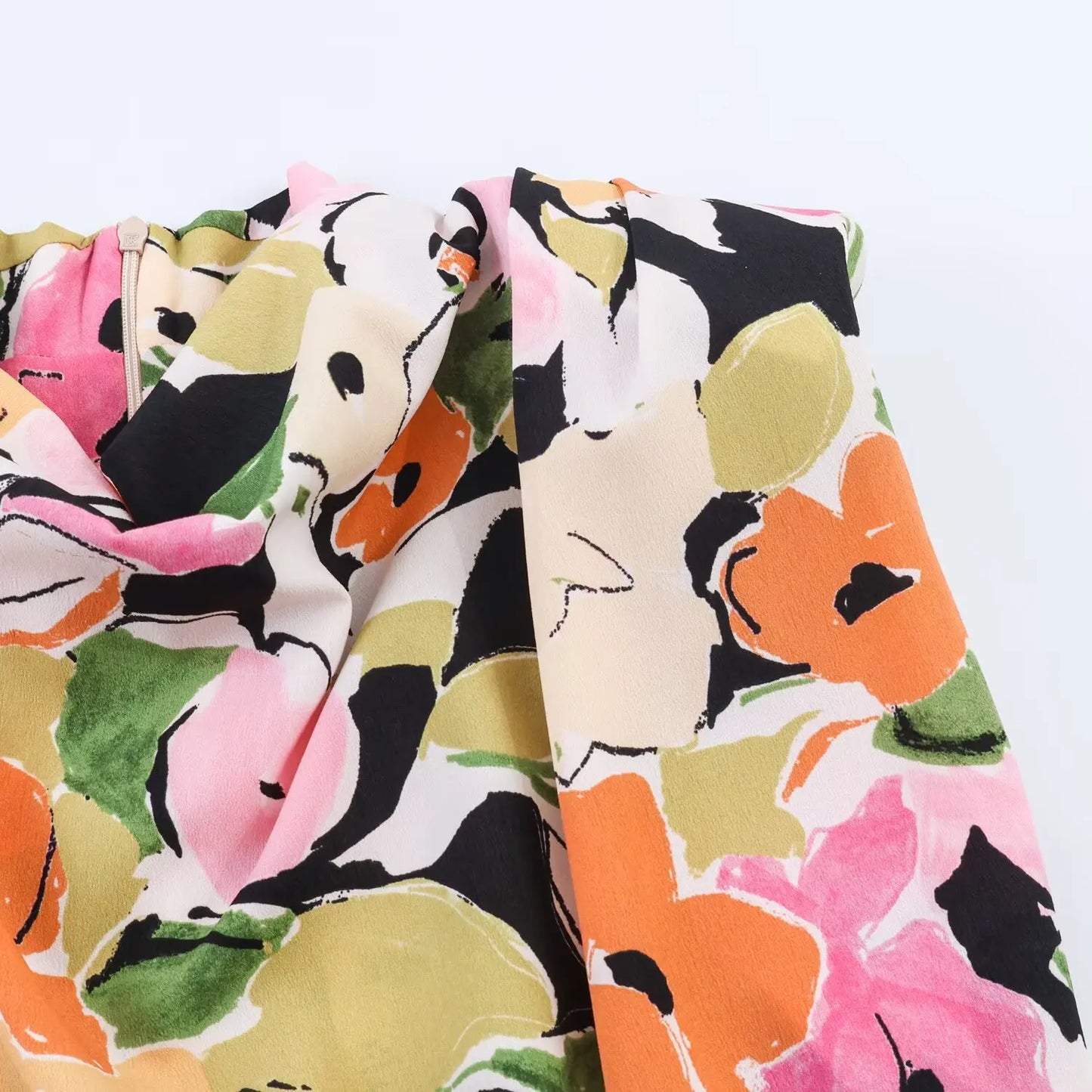 Summer 2026 Women Sleeveless Blouse Top Elegant Floral Printed Shoulder Pad Top Chic Side Tie-up Fashion Lady Vest