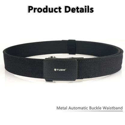 Automatic Buckle Comfortable Nylon Military Gun Belt Outdoor Hunting Multifunctional IPSC Tactical Canvas Belt Men Belt