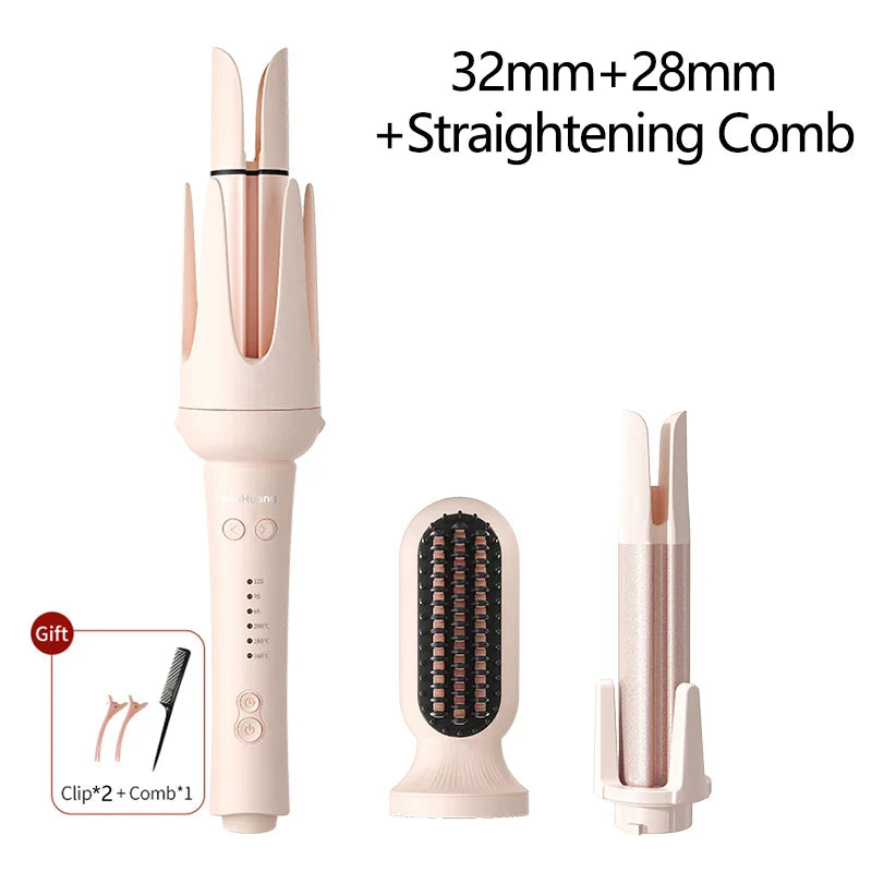 Automatic Hair Curler Negative Ion Ceramic Curling Iron - 40mm Large Wave Perm for Home Use, Lazy Person Electric Curling Wand
