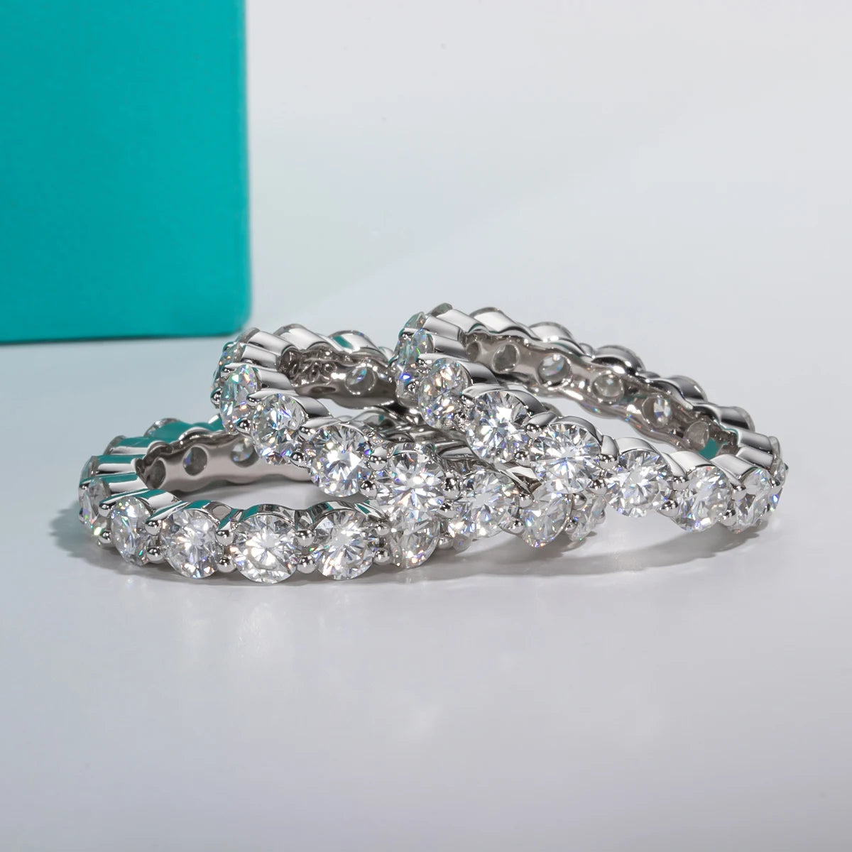 2ct Moissanite Rings Set
