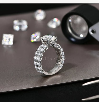 Luxury Cushion Cut 10*8mm Moissanite Diamond  Rings For  Women S925 Sterling Silver Engagement Jewelry Gift Top Quality