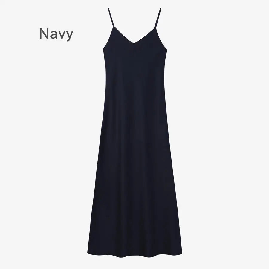 woman clothes thicken ribbing closed-fit wrap tops + Satin Adjustable straps dress (ship out in 1 day)