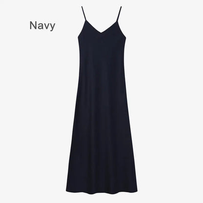 woman clothes thicken ribbing closed-fit wrap tops + Satin Adjustable straps dress (ship out in 1 day)