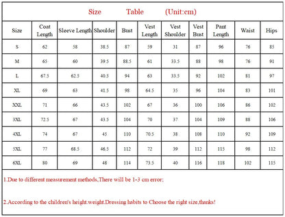 Man Three-piece Sets Fashion Turn Down Collar Coat+Single-breasted Vest+Pant Male Outfit Solid Color Business Wedding Men Suit
