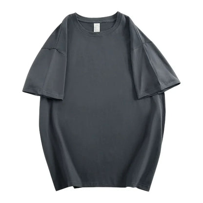 Oversized Summer T shirts for Women Men Brown Casual Female Korean Streetwear Tees Unisex Basic Solid Young Cool Tops