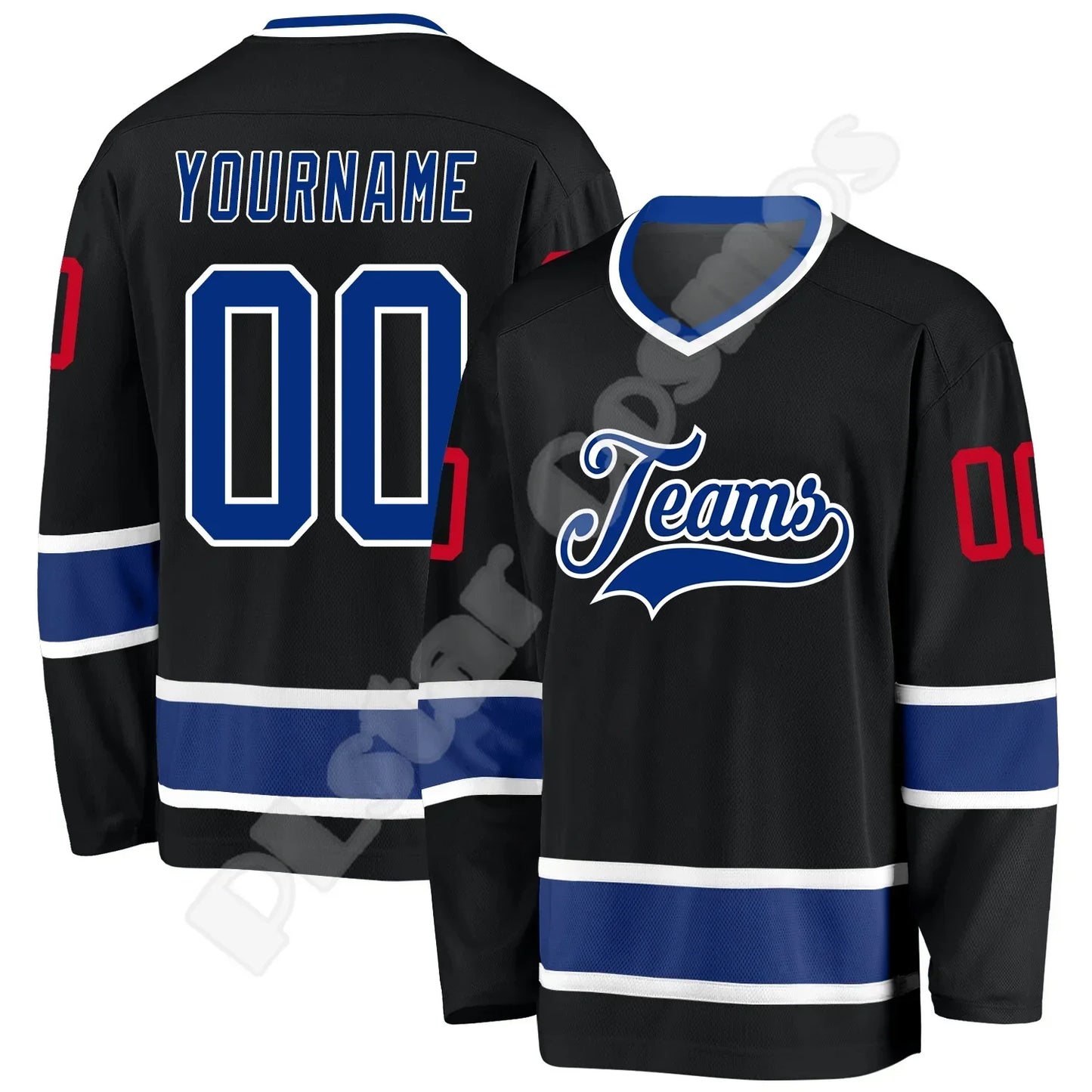 NewFashion Hockey Jersey Custom Name Team Logo Number Colorful Pullover Long Sleeves 3DPrint Harajuku Casual Funny Sweatshirts A