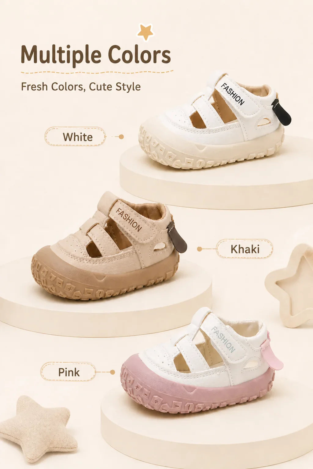 PU Leather Summer Sandals For Children Cute Dog Boy's Girl's Sandals Anti-slippery Ergonomics Barefoot Sandals For Children