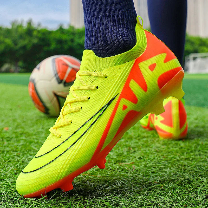 Men Football Boots Training Sport Soccer Shoes Non-Slip Ultralight Grass Unisex Outdoor Sports Shoes Breathable Drop Shipping