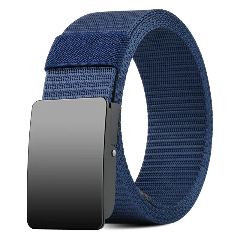 Unisex Canvas Belt Tweed Plaid Casual Polyester Four Seasons Universal Double Color Tweed Plaid Polyester Leisure Belt