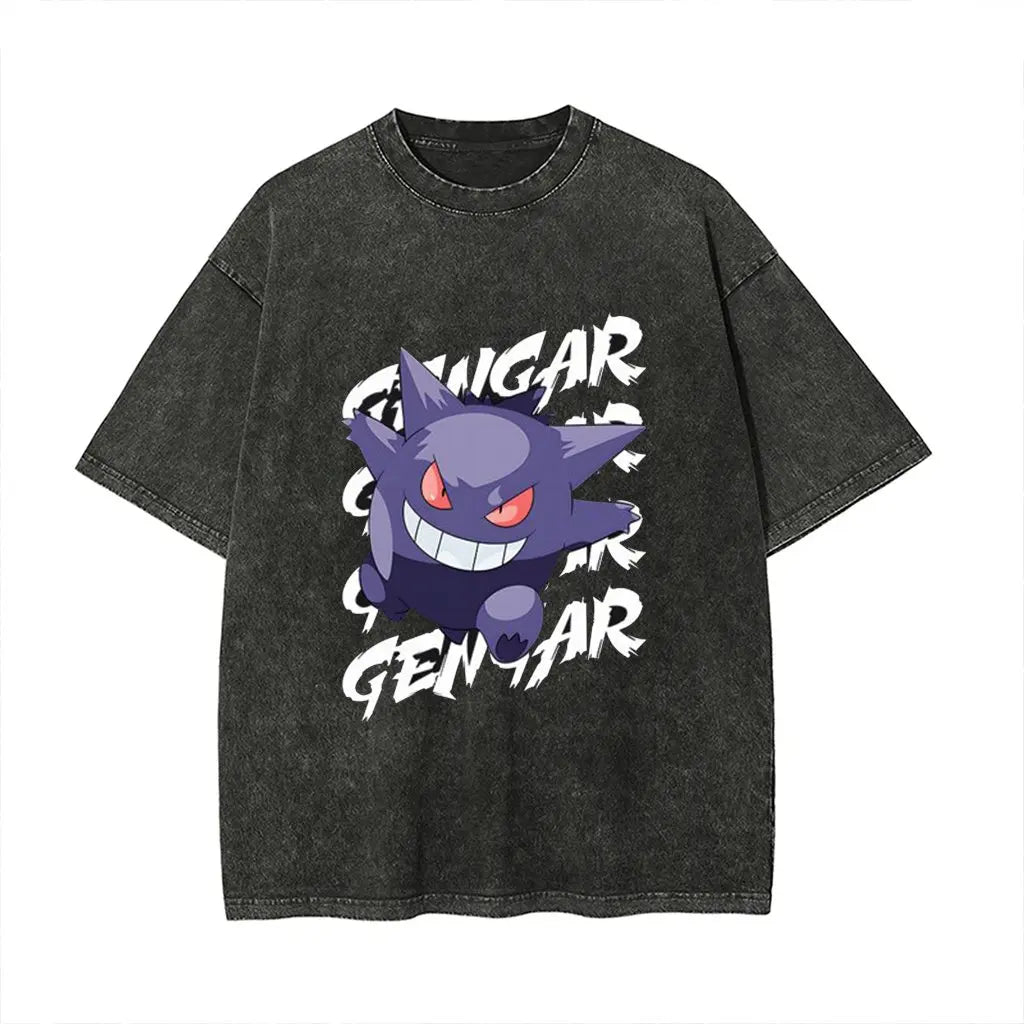 Gengar Graphic T Shirt Man Women Anime Short Sleeve Tee Summer 2026 Streetwear Casual Tops Y2k