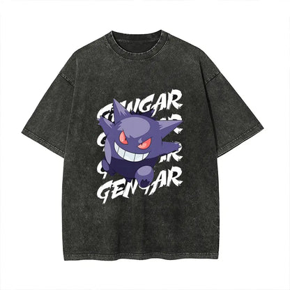 Gengar Graphic T Shirt Man Women Anime Short Sleeve Tee Summer 2026 Streetwear Casual Tops Y2k