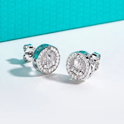 0.29cttw Moissanite Iced Out Stud Earrings 925 Sterling Silver Earring New Age Dope Hip Hop Jewelry for Men And Women