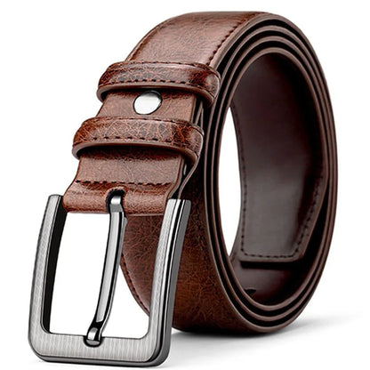 High-quality genuine leather men's belt with buckle, casual and business belt, masculine design, fashion novelty 2