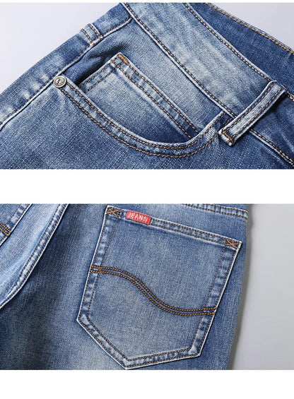 2025 New Summer Brand Stretch Thin Bermuda Masculina Cotton Denim Jeans Men Knee Length Soft Ropa Hombre Shorts