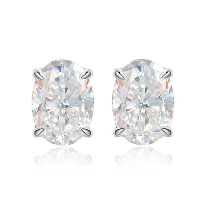 0.5-5CT Doveggs Moissanite Stud Earrings for Women Bridal Oval Cut Ear Jewelry Lab Diamond 100% S925 Sterling Silver