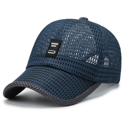 Men's Mesh Baseball Cap Breathable Summer Caps Dad Hat Outdoor Fishing Hats Bone Gorras Snapback Trucker Cap