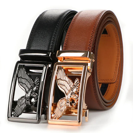 Men's Belt With Alloy Automatic Buckle, Fashion Men's Business Leisure Belt