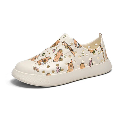 Cartoon Printing Boys Barefoot Shoes Summer Beach Non-slip Comfortable Kids Shoes Cute Closed Toe Breathable Girls Sandals