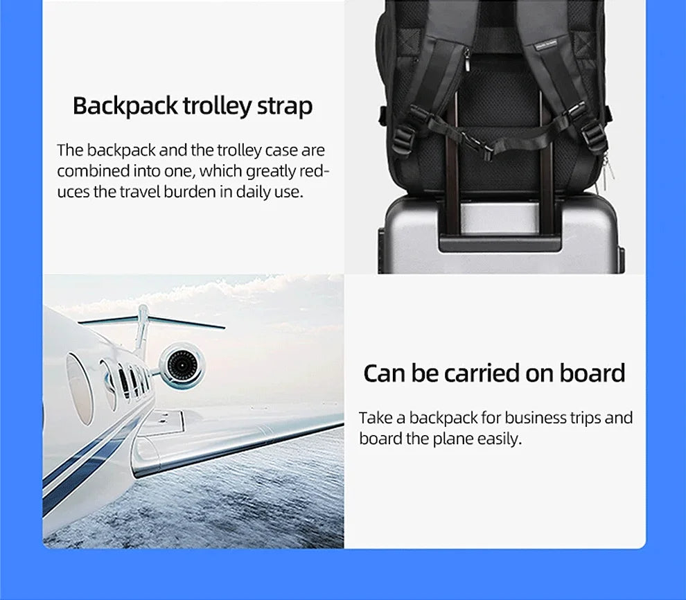 Business Backpack for Men Waterproof Anti-Theft 15.6” Laptop Backpack Casual Large Capacity Expandable Travel Bag Short Trip