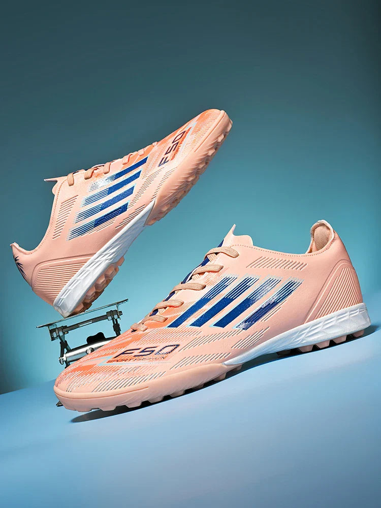 Soccer Cleats for Men Women Breathable Cushioned Insole Anti-Slip Football Shoes for AG/TF Outdoor Sports Boots