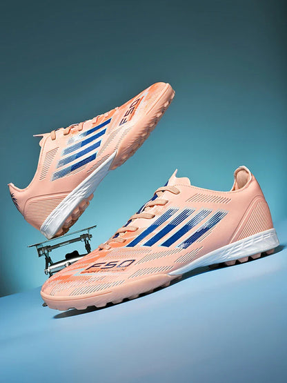 Soccer Cleats for Men Women Breathable Cushioned Insole Anti-Slip Football Shoes for AG/TF Outdoor Sports Boots
