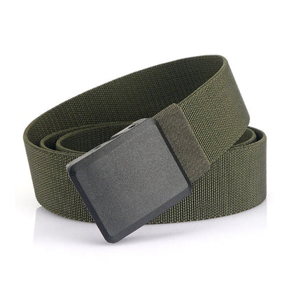 New Metalless Elastic Belt for Men and Women Premium Plastic Buckle Stretch Casual Belt 120cm Jeans Girdle Male