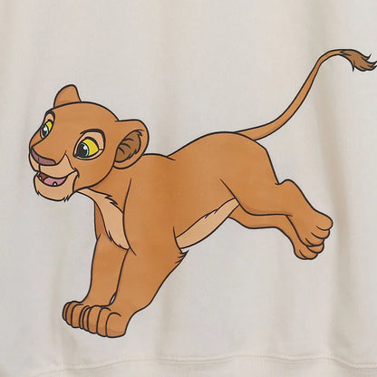 Embroidery Sweatshirt The Lion King Simba Nala Cartoon Jumper O Neck Long Sleeve Women Casual Pullover Top