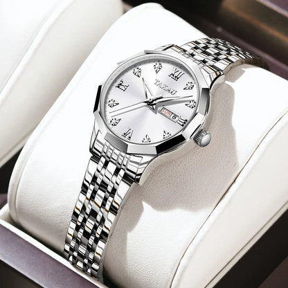 Fashion Golden Watch for Women Stainless Steel Waterproof Women's Watches Elegant Original Luxury Ladies Quartz Wristwatch