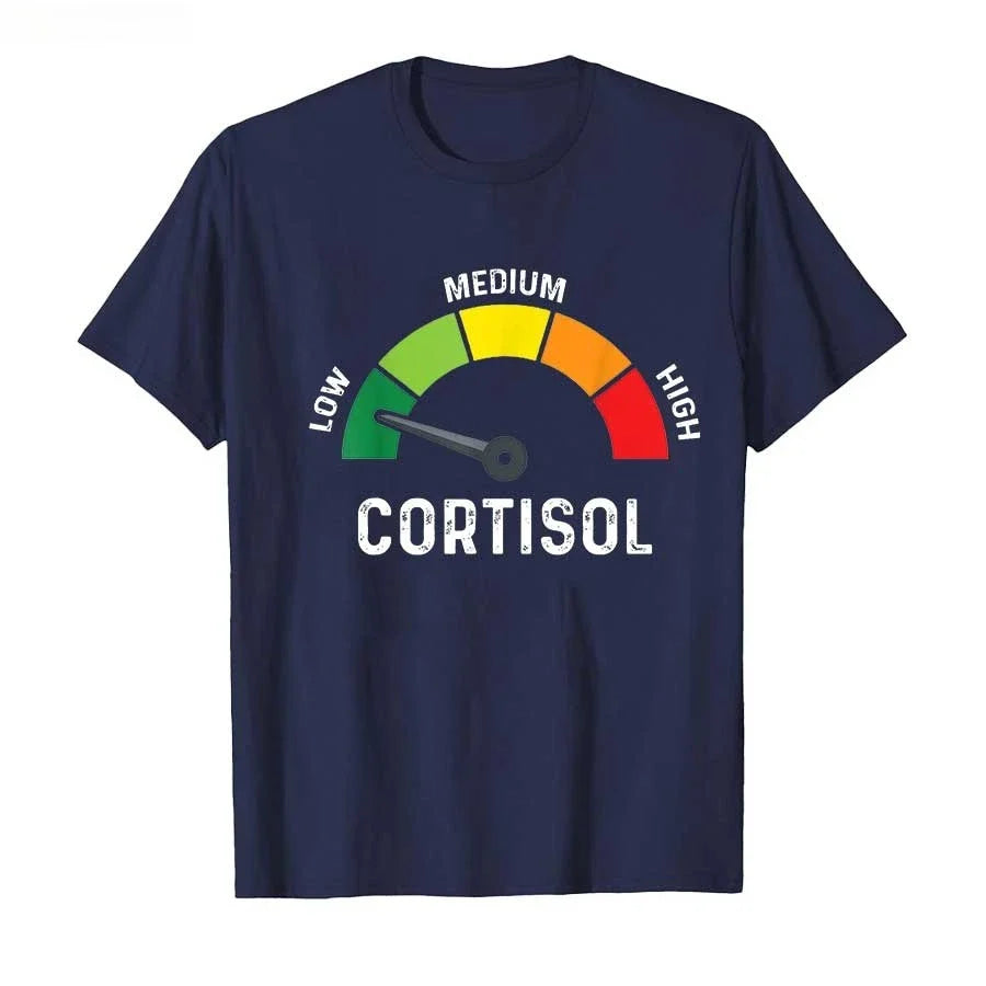 Summer Men's Low Cortisol Letter Printed Round Neck T-shirt 100%Cotton Neutral High Quality Loose Sports Short Sleeve Large Size