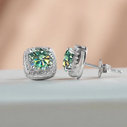 S925 Sterling Silver jewelry for women 1 carat moissanite diamond 3 pieces set necklace ring earrings wedding party