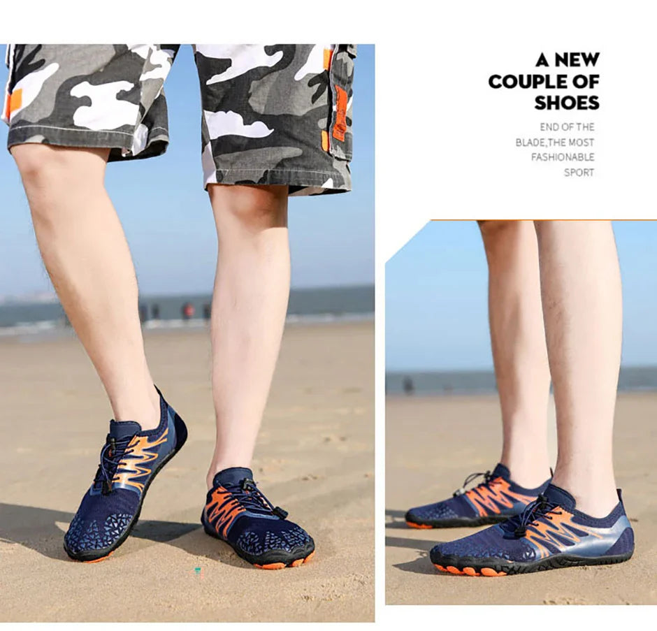 Men Women Barefoot Outdoor Aqua Shoes Couple Quick-drying Wading Beach Swimming Fitness Cycling Sports Water Sneakers