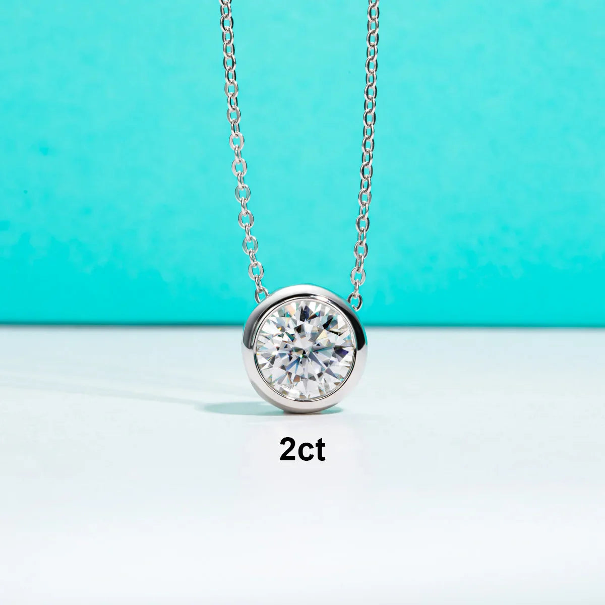 D Color Moissanite Bezel Stud Earrings 18K Gold Plated Pendant Necklace 925 Sterling Silver Jewelry Set Customs Jewelry
