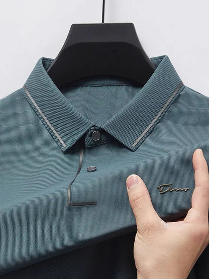 High end designer brand short sleeve POLO shirt men cool breathable summer T-shirt fashionable embroidery casual men's clothing