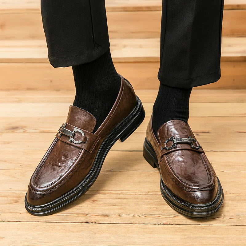 Classic Men's Dress Shoes Formal Oxford Leather Shoes For Men High Quality Casual Business Shoes Man Social Leather Loafer Male