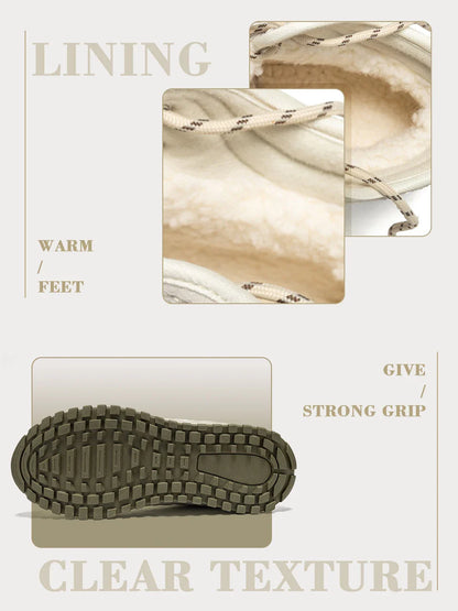 Winter Women Sneakers New Casual Waterproof Plush Warm Snow Boots Female Outdoor Non-Slip Lace up Walking Shoes ﻿