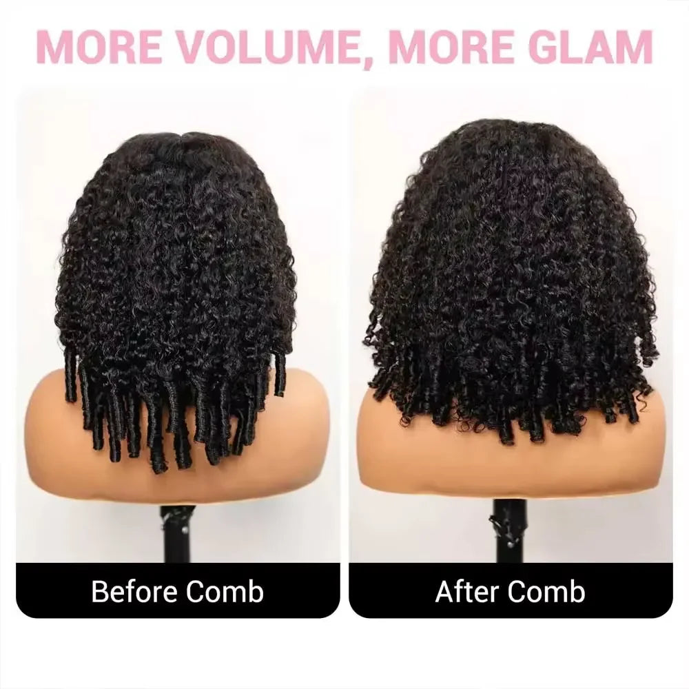 Curly Human Hair Wig 13x4 HD Transparent Lace Frontal Wigs Pre Plucked 250% Density Burmese Human Hair Wigs 28 Inch