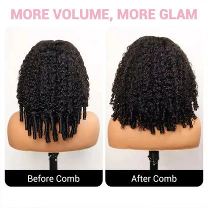 Curly Human Hair Wig 13x4 HD Transparent Lace Frontal Wigs Pre Plucked 250% Density Burmese Human Hair Wigs 28 Inch