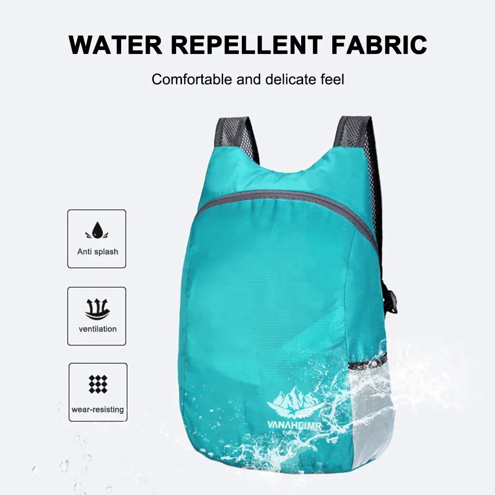 15L Lightweight Packable Backpack Foldable ultralight Outdoor Folding Backpack Travel Sports Bag Hiking Daypack for Men Women
