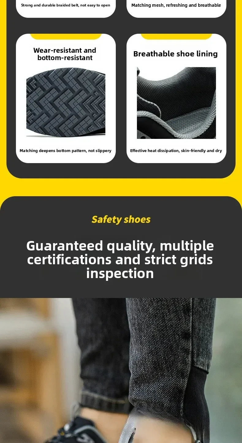 Labor Protection Shoes Men's Anti Smashing Anti Piercing Work Shoes Insulated 10KV Wear-resistant Electrical Shoes Safety Shoes