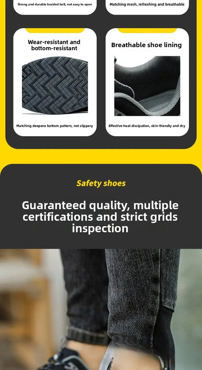 Labor Protection Shoes Men's Anti Smashing Anti Piercing Work Shoes Insulated 10KV Wear-resistant Electrical Shoes Safety Shoes