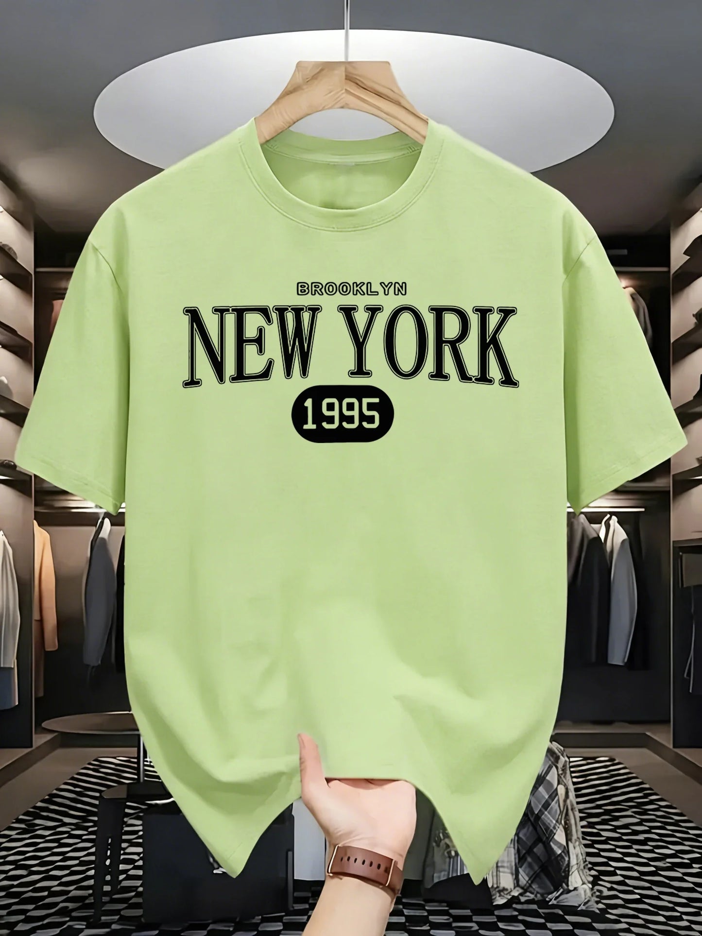 New York Brooklyn 1995 Design T-Shirts Men Cotton Casual Tee Breathable Summer Sportswear Unisex Loose O-Neck Short Sleeve