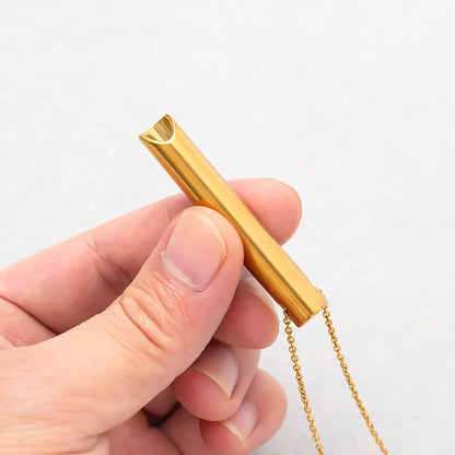 Stainless Steel Anxiety Breathing Necklace For Women Stress Relief Meditation Necklaces Yoga Ritual Female Jewelry Accessories