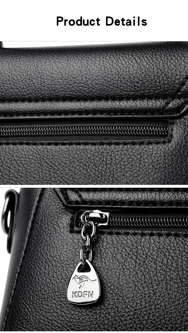 Authentic High Quality Soft Leather Luxury New Designer Fashion Casual Women's Shoulder Bag Handbag Crossbody Bags for Women2024