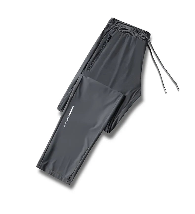 Running Pants Reflective Quick Dry Summer Jogging Trousers Men Gym Thin Cool Male Fishing Hiking Sports Long Pants Breathable