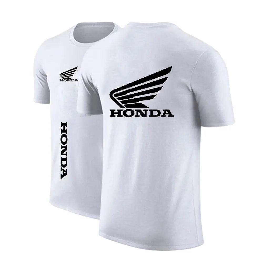 New Summer Stylish Honda Logo Custom Round Neck Punk Comfortable Printed Short-sleeved Casual Sweatshirt/T-shirt