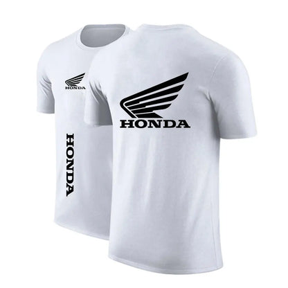New Summer Stylish Honda Logo Custom Round Neck Punk Comfortable Printed Short-sleeved Casual Sweatshirt/T-shirt