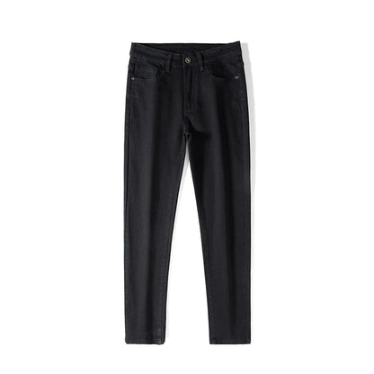 2026 Men White Jeans Fashion Casual Classic Style Slim Fit Soft Trousers Male Brand Advanced Stretch Pants