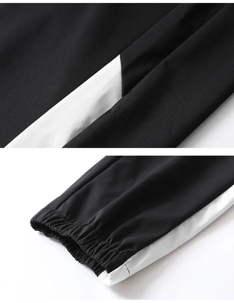 CHRLCK Men's Running Sportswear Suits Breathable Clothes Sports Joggers Training Gym Fitness Tracksuit Sets Men